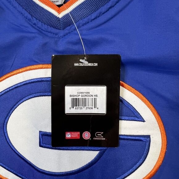 Colosseum Ath. XL Pullover Windbreaker Jacket Blue Orange Embroider G Logo NEW - Picture 9 of 15